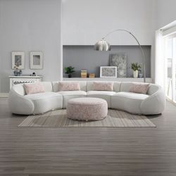 💥NEW Classy Boucle Living Room Sectional Ottoman💥NO CREDIT NEEDED $10 Down