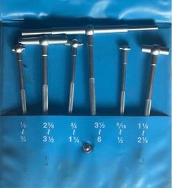 PEC Tools Telescoping Gage Set 5/16in - 6in USA 6 Piece Set USA