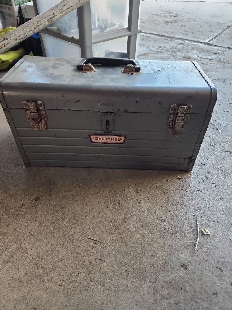 Vintage Craftsman 6500 Tool Box With Red Metal Pull-Out Removable Tray USA
