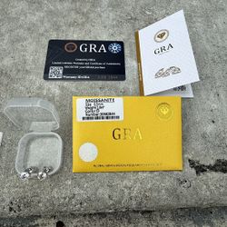 6.5mm Moissanite VVS diamond earrings (PASSES DIAMOND TESTER)