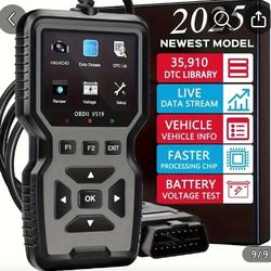 V519 OBD2 Diagnostic Scanner Tool - Vechicle Check Engine Light Code Reader with Battery Voltage Tester, I/M Readiness, Reset, and Code Eraser for All