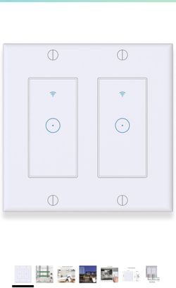 Smart Switch 2 Gang Wi-Fi Light Switches Work with Tuya/Smart Life App, Sloson Smart Light Switch Compatible with Alexa, Google Home and IFTTT