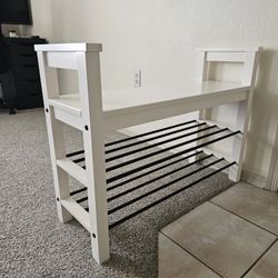 Bench with shoes rack