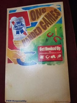 Pabst Blue Ribbon cardboard sign 10x16