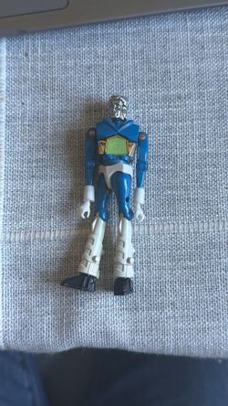 Vintage Micronauts Acroyear Action Figure Blue Chrome Head Mego 1970s