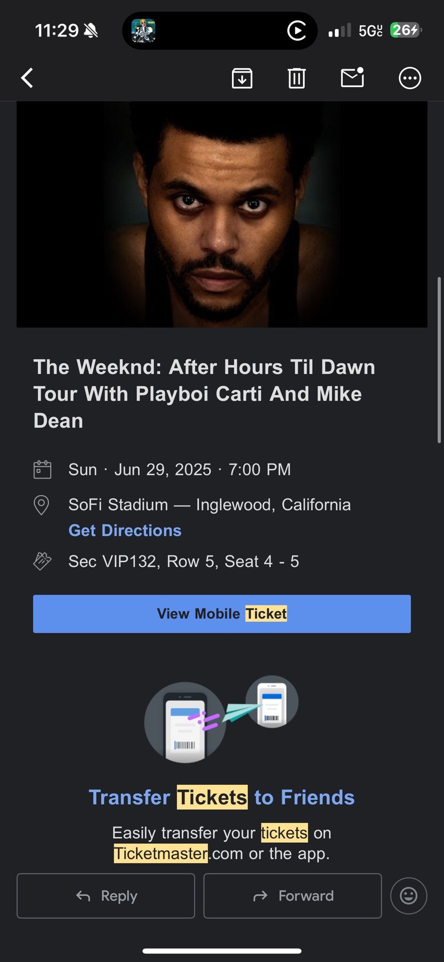 The Weeknd SOLD OUT VIP SECTION