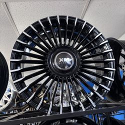 20s Black Milled Wheels Tires 5x114.3/120