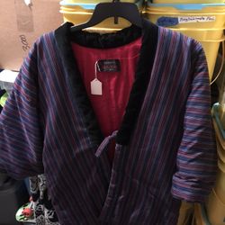vintage Japanese mens kimono bed jacket, (read Description)