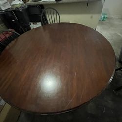 Round Wood Table 