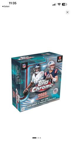 Topps Chrome football mega boxes Sealed case