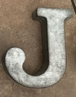 Galvanized J Letter