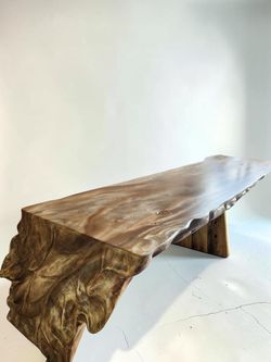 Live Edge Solid Wood Bench – Handcrafted Natural Beauty
