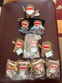 NEW mini Domo-kun plush keychain or bag charms or christmas ornaments