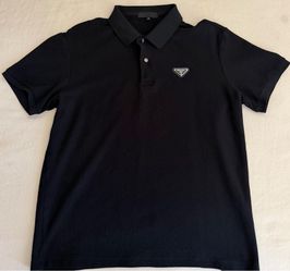 Black polo shirt