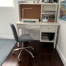 Desk And Hutch Set/  Morgan Storage Desk- Pottery Barn Solid Wood Kids Desk