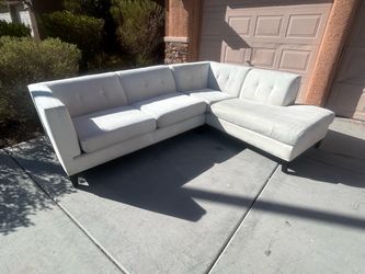 Two-piece white sectional