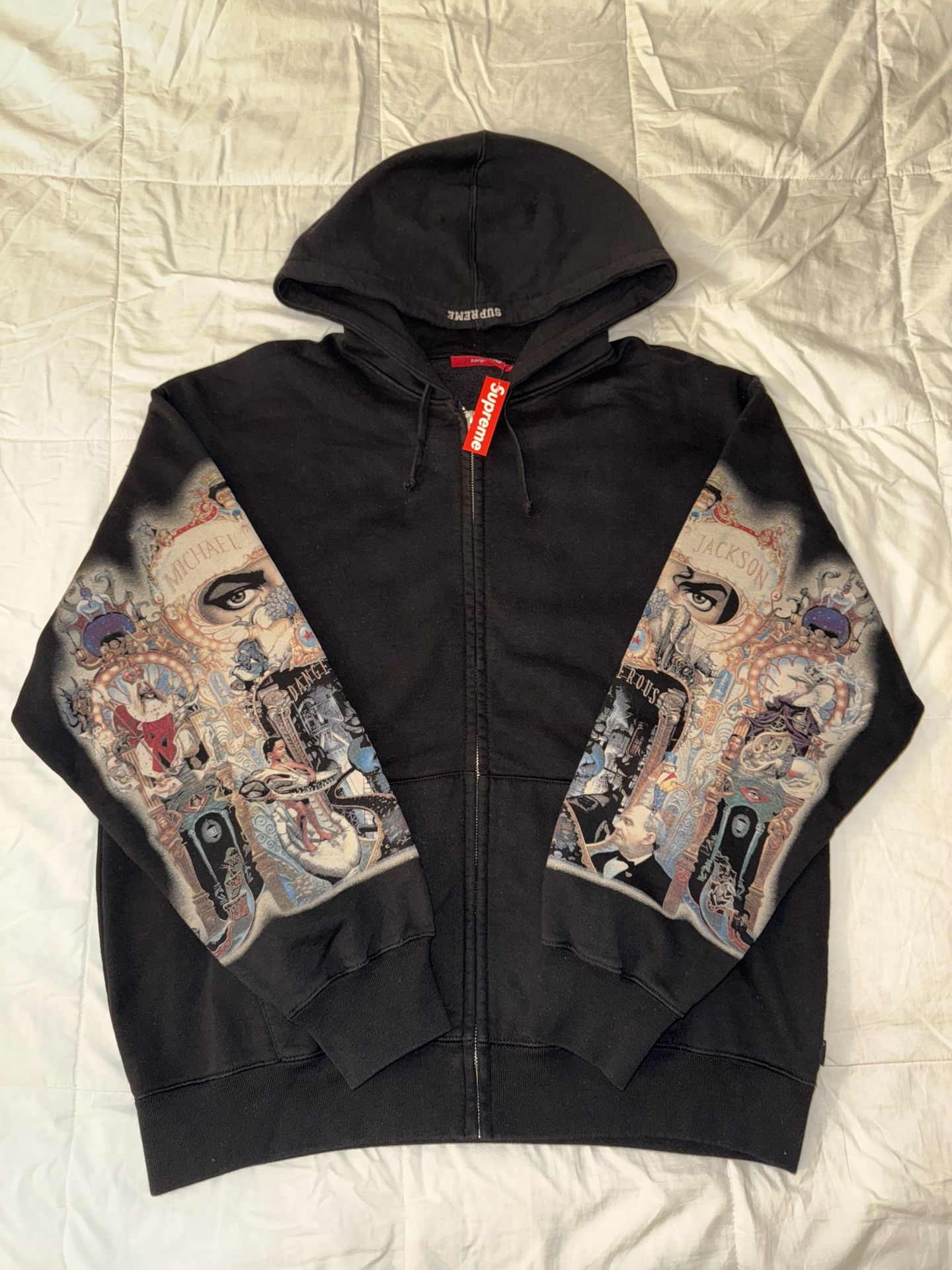 Supreme x Michael Jackson Hooded 黒 (XL)