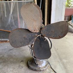Antique Heavy Metal Fan  Not Sure If It Works