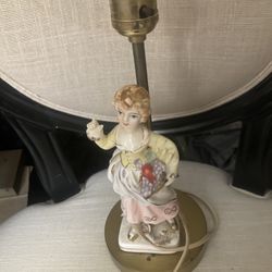 Boudoir Lamp W/ A Lady In 18th Century Attire