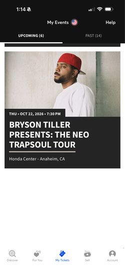 Bryson Tiller Tickets Anaheim