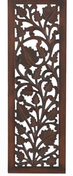 12x36 wooden wall panel floral decor