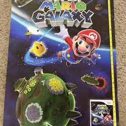 Promotional Gaming Posters/Memorabilia - Super Mario Galaxy Wii, New Super Mario Bros. DS, and Mario Kart DS