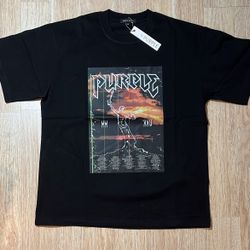 Purple Graphic T Shirt 