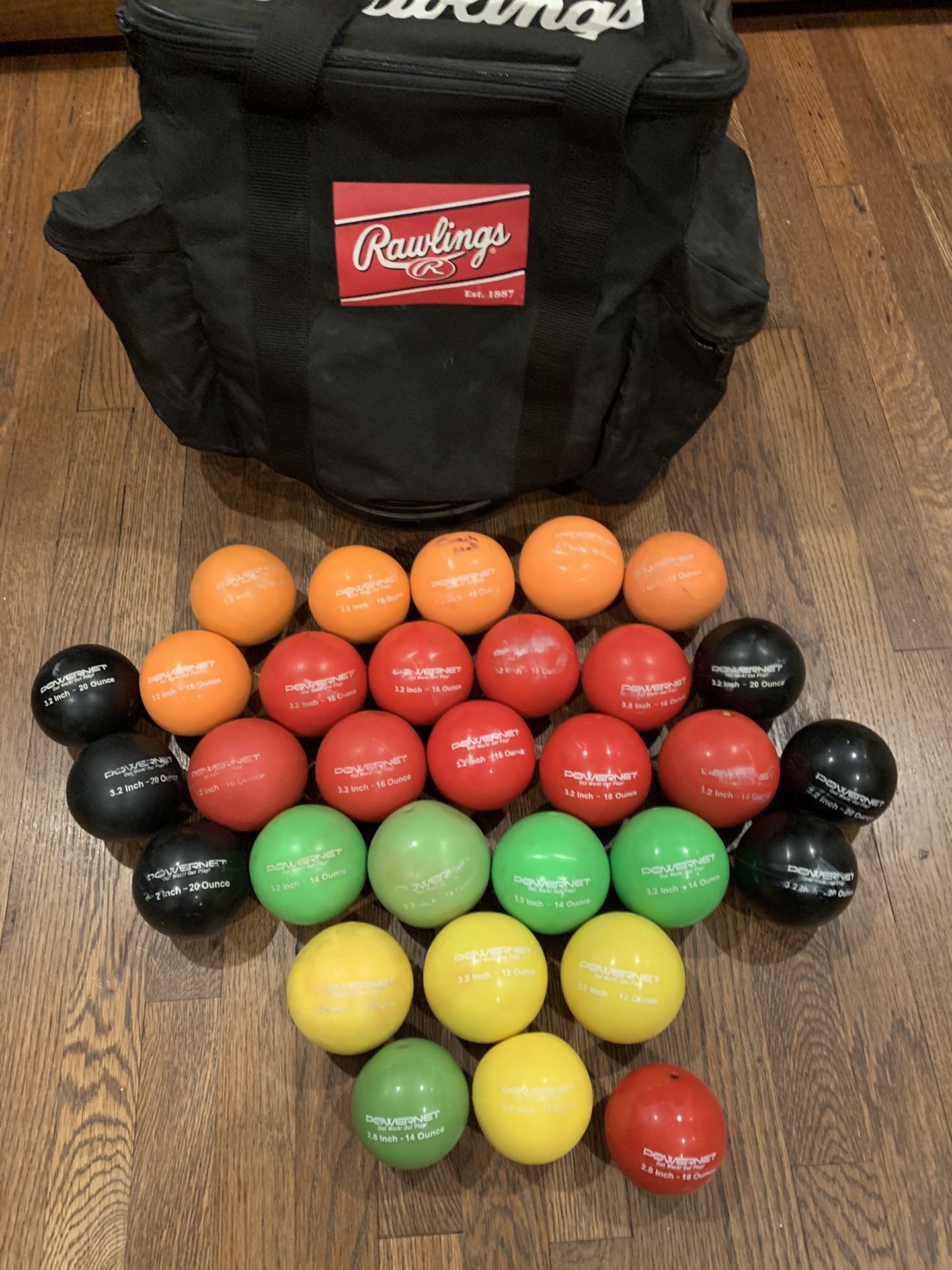 PowerNet 3.2" Weighted Hitting Batting Training Balls |Build Strength and Muscle | Improve Technique and Form | Softball Size | Enhance Hand-Eye Coo