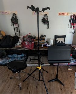 Music package, guitar stand, music stand, stool