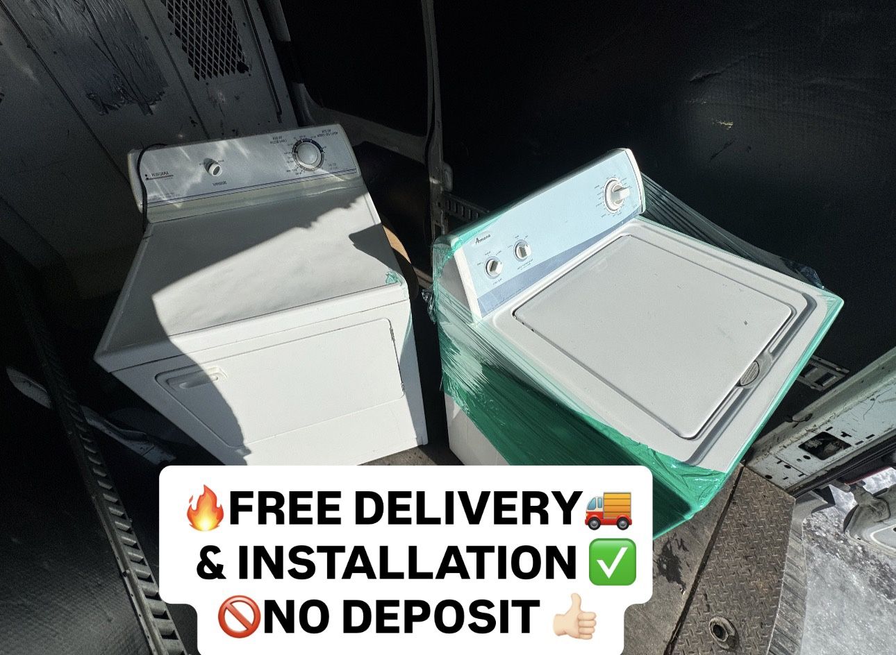 FREE DELIVERY π Gas Dryer Top Load Washer