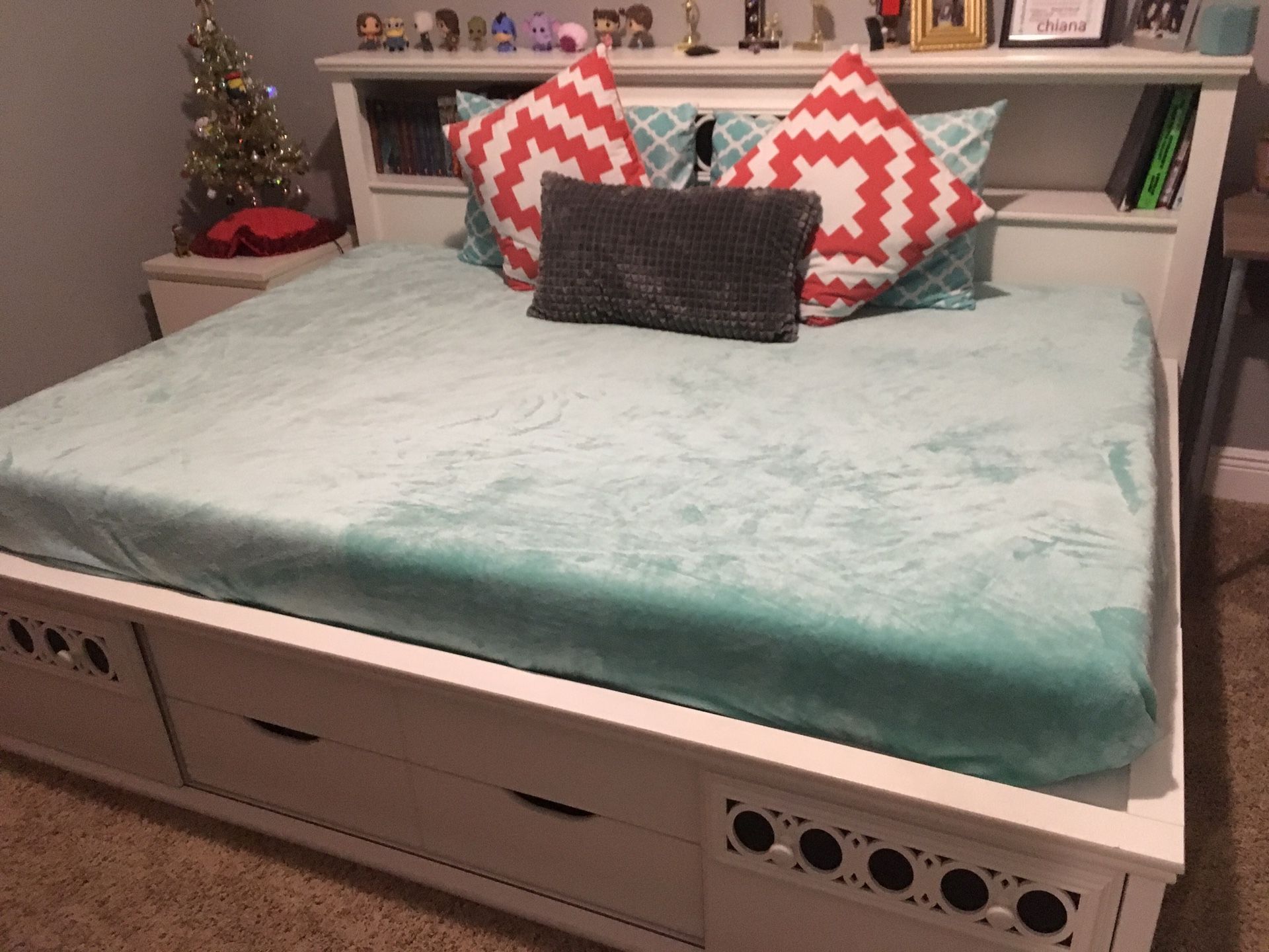 Children’s Full Size Bed with Bookshelves and Storage $375 OBO