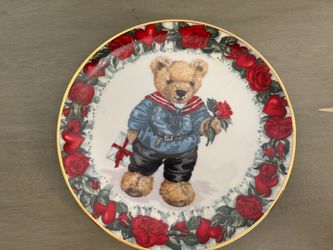 Love letter from Teddy by Sarah Bengry, limited edition fine porcelain decorative Plate