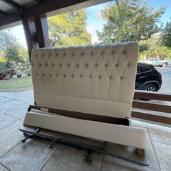 Restoration Hardware King Size Bed + New Mattress