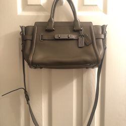 Coach Swagger Handbag Tote Dark Nickel 