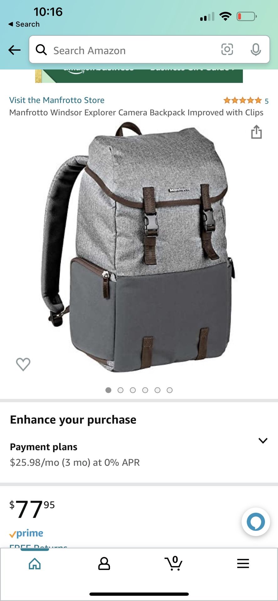 Manfrotto windsor top explorer camera backpack