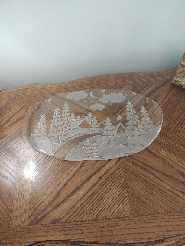 Winter Wonderland  Glass Tray/ Decorative 