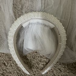 Headband With Removable Veil 