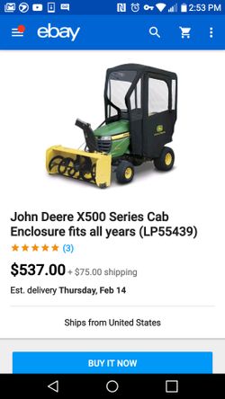 John Deere weather cab enclosure BRAND NEW IN BOX