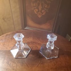TIFFANY GLASS CANDLE HOLDERS 