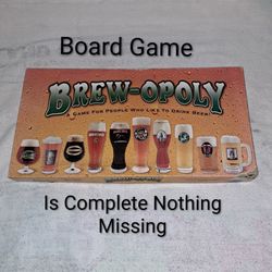 Brew-Opoly Board Game In Excellent New Condition (Is Complete Nothing Missing)