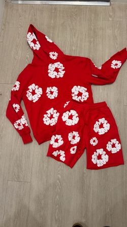 Red denim tears sweat suit ( L )
