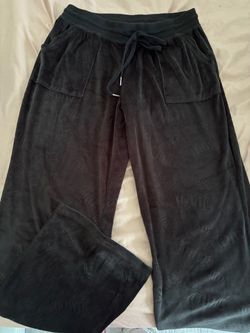 Juicy Couture Black Velour Track Pants size Medium