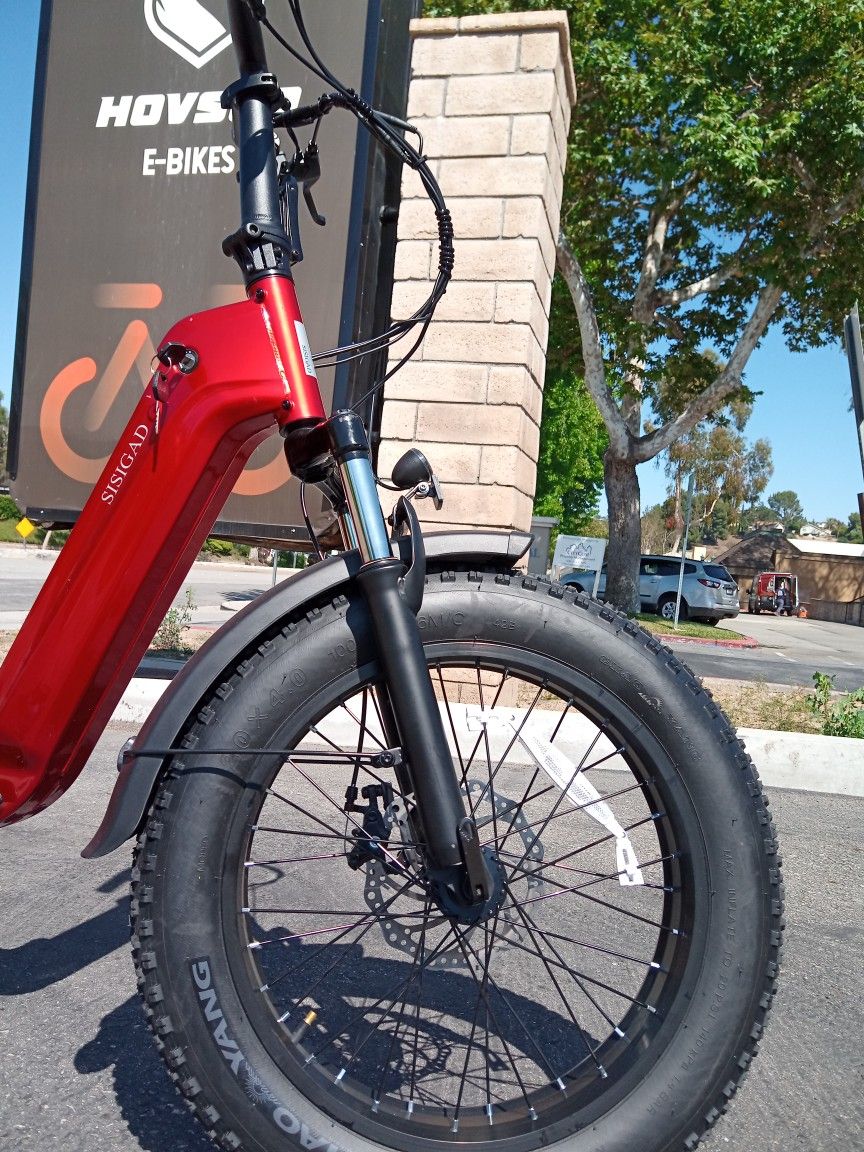 SISIGAD Red Champ 20” Foldable Step Thru Ebike