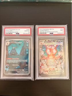 Psa 10 dusclops and Psa 9 charizard OBF POKEMON