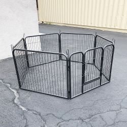 New $60 Heavy Duty 24” Tall x 32” Wide x 6-Panel Pet Playpen Dog Crate Kennel Exercise Cage Fence Play Pen 