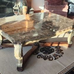 Free Living Room  Coffee Table  Faux Marble