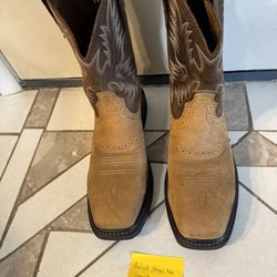 Ariat Steel Toe Cowboy Work Boots Size 10