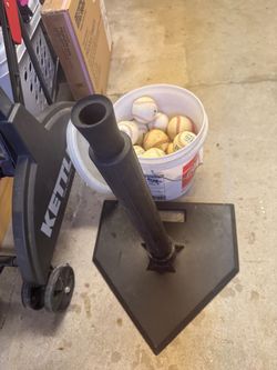 Baseball Batting Tee with Home Plate Base