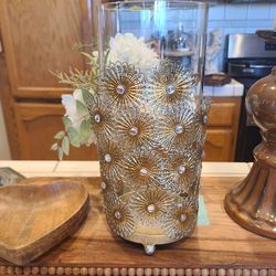 Older metal and glass candle holder from Pier One