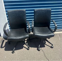 Hon & Steelcase Leather Office chairs